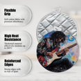 thumbnail image 3 of 4 PCS Pot Holders for Kitchen,Potholders Sets with Hook for Oven,Cooking,Baking,Electric Guitar Being Played By The Man, 3 of 7