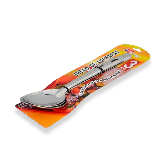 Juego de 3 cucharas de servicio Vianca Acero Inox 21, 26, y 30 cm VIANCA Vianca Hogar