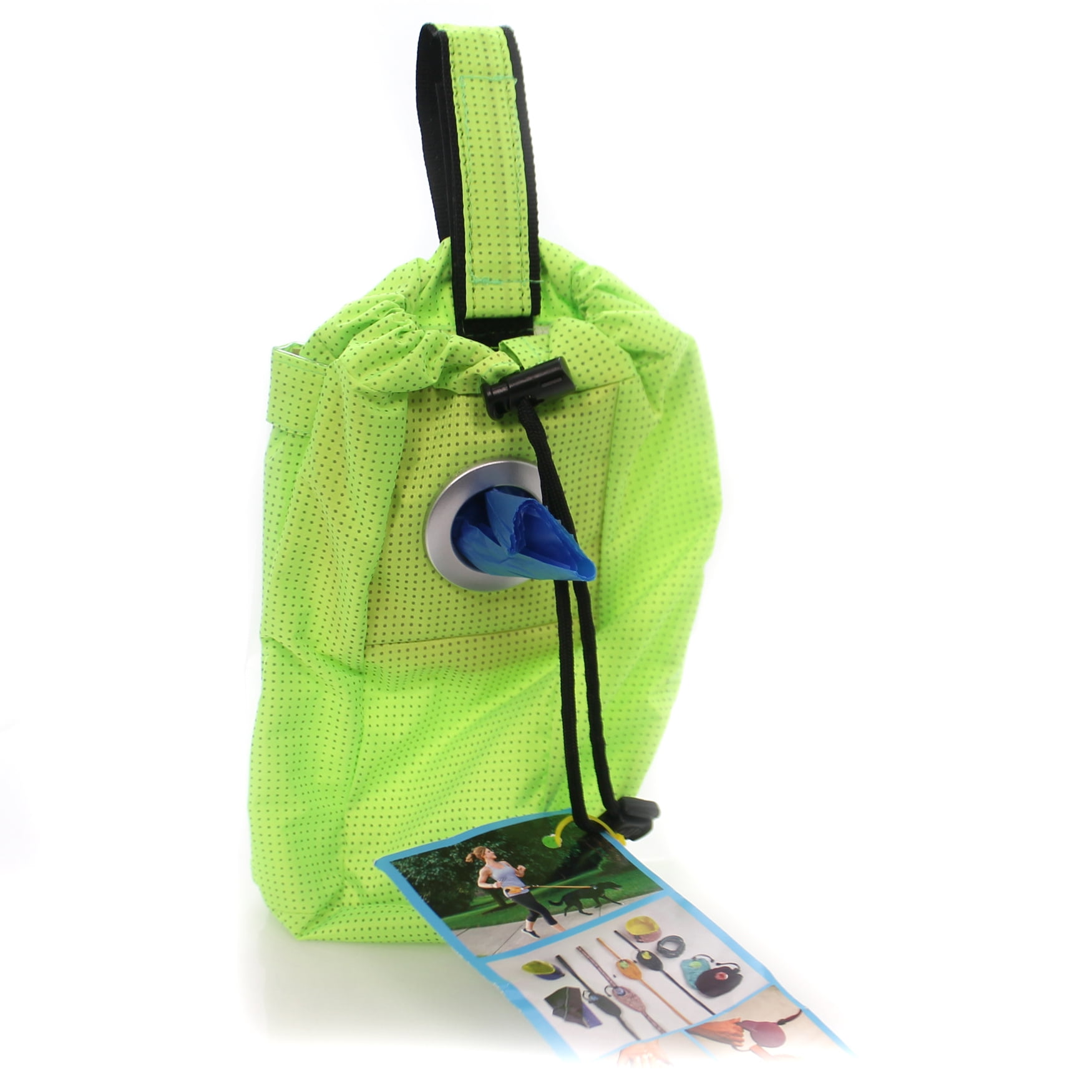Animal Large Pouch Fabric Bag Dog Leash Walking Lgpouch Neon Green