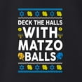 thumbnail image 3 of Wild Bobby Deck The Halls With Matzo Balls Hanukkah Sweater | Holiday Premium Graphic Hoodie Sweatshirt, 3 of 5
