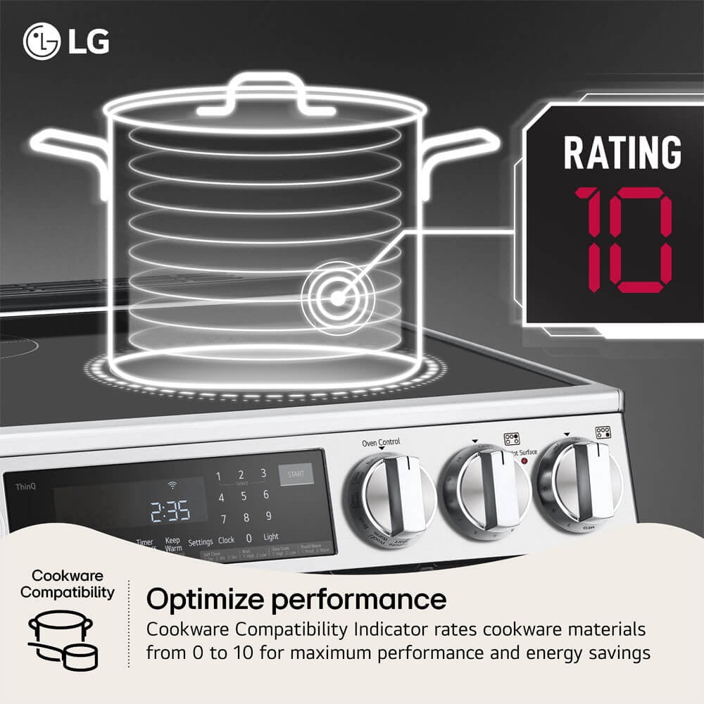 LG LSIL6332FE 6.3 Cu. Ft. Stainless Slide-In Smoothtop Electric Range