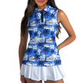 thumbnail image 3 of Whosucclay Blue Palm Tree Print Workout Tank Tops for Women, Fashion Slim Anti Fade Tennis Shirts for Outdoor Athletic Golf Sports, 3 of 8
