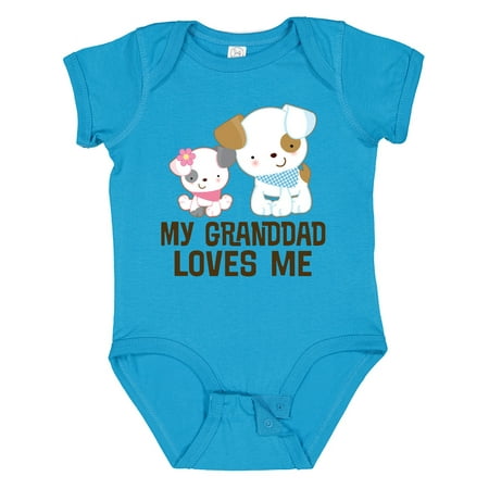 

Inktastic My Granddad Loves Me Granddaughter Girls Gift Baby Girl Bodysuit