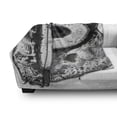 thumbnail image 3 of Letter P Soft Flannel Fleece Blanket, Capital P What is Your Name Baroque Styled Gothic Medieval Fashion Aged Initials, Cozy Plush for Indoor and Outdoor Use, 60" x 80", Black Grey, by Ambesonne, 3 of 6