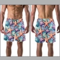thumbnail image 3 of luoweisi Men's Beach Shorts Quick Dry Swim Trunks with Mesh Lining Starfish L, 3 of 5