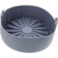 thumbnail image 1 of Olla para freidora de aire de silicona, freidora de aire, repuesto de accesorios para horno, reemplazo de papel de revestimiento de pergamino inflamable (gris), 1 of 5