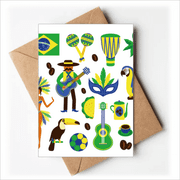 Soccer Parrot Guitar Coffee Brazil Greeting Cards You are Invited Invitations