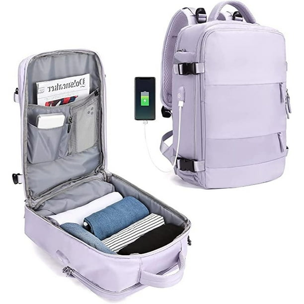 Mochila de viaje grande para mujer, mochila de transporte, mochila de senderismo, mochila impermeable para deportes al aire libre, mochila de ocio, adecuada para computadora portátil de 14 pulgadas,
