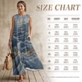 thumbnail image 7 of Xoenoiee Boat Wave Mountain Print Round Neck Summer Dress for Women 2026, Women's Sleeveless Sundress with Pocket, Cotton Linen Ankle-Length Maxi Dress Beach Vacation Outfits Plus Size, Size 3XL, 7 of 7