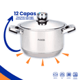 thumbnail image 3 of Batería de Cocina Flavor Kitchen Acero Inoxidable 12 Pz, 3 of 7