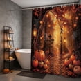 thumbnail image 4 of Halloween Shower Curtain Vintage Fall 70.9x59.1in Polyester Waterproof & Quick Dry for Bathroom Bathtub Home Apartment by MPOISVA, 4 of 6
