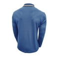 thumbnail image 5 of Zimjoy Men Golf Shirt Casual Long Sleeve Ribbed Knit Polos Regular Fit Button Strechy Golf Shirt Men Collared Fall Outwear, Blue L, 5 of 7