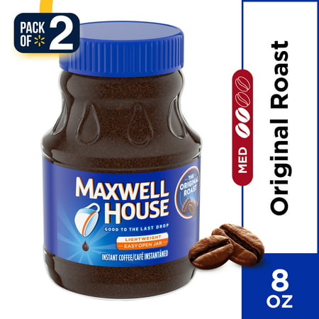 (2 Pack) Maxwell House Original Roast Instant Coffee, 8 oz (Best Instant Coffee In The World)