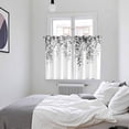 thumbnail image 3 of Grey Eucalyptus Kitchen Curtains Window Panels, Weeping Botanical Leaf Watercolor Insulated Window Treatment Curtain, Grommet Curtains for Bedroom/Living Room/Bathroom, 2 Piece 52"Wx63"L, 3 of 8