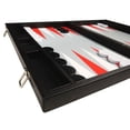thumbnail image 3 of Silverman & Co. 19-inch Premium Backgammon Set - Large - Black/Scarlet Red, 3 of 10