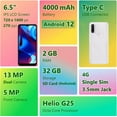 thumbnail image 5 of Refurbished Motorola Moto G Go 4G - 32GB – White – 13MP Rear & 5MP Front Camera - Fully Unlocked Smartphone - Excellent Condition, 5 of 5