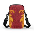 thumbnail image 2 of HELLHERO Butterfly Musical note Shoulder Bag 2 Layers Polyester Unisex 4.33x1.97x7.09 for Outdoor Holiday Travel, 2 of 7