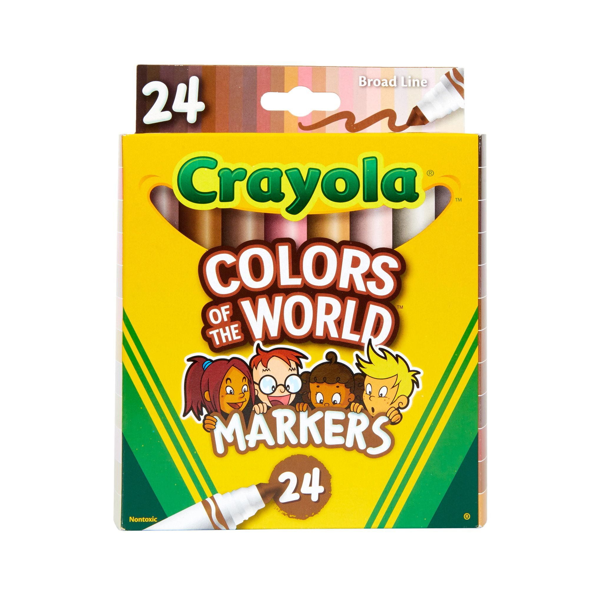 Crayola Colors of the World Art Markers, School Supplies, Beginner Child, 24 Count