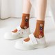 thumbnail image 4 of Calcetines de tubo medio de algodón con flores, estilo académico retro, de moda para mujer, regalos de Navidad, ofertas de liquidación hoy, 4 of 6