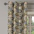 thumbnail image 2 of Ambesonne Floral Grommet Curtain, Victorian Damask Rococo, 50" x 72", Pale Coffee Warm Taupe, 2 of 6