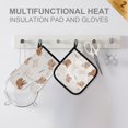 thumbnail image 4 of Yayeee Oven Mitts and Pot Holder Set of 4 Heat Resistant Kitchen Gloves Baking Hot Pad, Gray Bears, 4 of 5