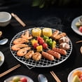 thumbnail image 2 of Round Cooling Racks for Cooking and Baking, Durable Reusable Stainless Steel BBQ Campfire Grill Grate with Feet Fits for Air Fryer/Stockpot/Pressure Cooker/Round Cake Pan, 1Pc(Silver2,13.4x13.4"), 2 of 4