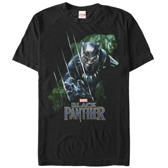Men's Marvel Black Panther 2018 Jungle Silhouette  Graphic Tee Black Medium