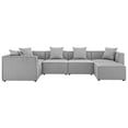 thumbnail image 2 of Modway Saybrook 6-Piece Fabric Upholstered Outdoor Patio Sectional Sofa in Gray, 2 of 9
