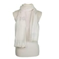 thumbnail image 1 of Gayatri Mantra Prayer Shawl - White & Grey, 1 of 1