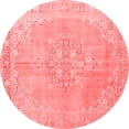 thumbnail image 1 of Ahgly Company Machine Washable Indoor Round Medallion Red Traditional Area Rugs, 7' Round, 1 of 4