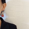 thumbnail image 4 of EIMELI Creative Real Sweet Rose Stud Earrings By Epoxy Process Elegant Pearl Crystal Eardrop With Vintage Eternal Flower In Jewellery, 4 of 6