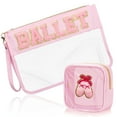 thumbnail image 1 of Bolsa de maquillaje cosmético BuyCard Ballet, 2 unidades, PVC impermeable, 1 of 6