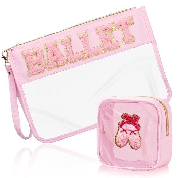 Bolsa de maquillaje cosmético BuyCard Ballet, 2 unidades, PVC impermeable