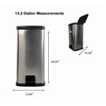 thumbnail image 6 of Mainstays Kitchen Trash Can, 13.2 Gallon Plastic Step Garbage Bin with Lid, Silver, 6 of 10