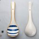 thumbnail image 3 of Cucharas de sopa asiáticas de cerámica, juego de cucharas de sopa japonesas grandes de 8,6 pulgadas, cucharas de porcelana (línea azul), 3 of 5