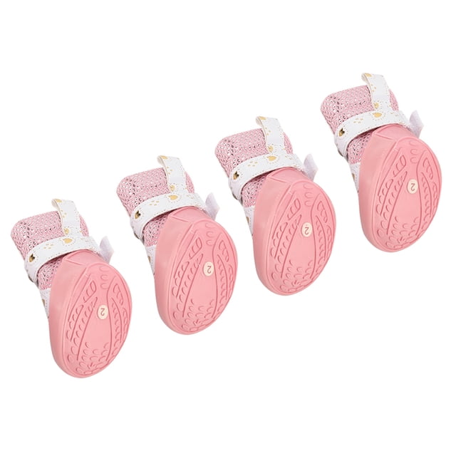 Botas para mascotas ANGGREK Zapatos Cómodos de poliéster Rosa