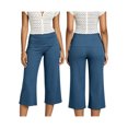 thumbnail image 2 of LMLYSoH Womens Wide Leg Capris Casual Fold Over Waist Stylish Solid Color Mid Rise Cropped Pants, 2 of 5