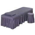 thumbnail image 2 of fastboy Soft Beauty Massage Bed Sheet With Pillowcase and Stool Cover Gray Purple, 2 of 9