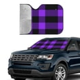 thumbnail image 4 of Bingfone Purple Buffalo Plaid Car Windshield Sun Shade Protector Keep Your Vehicle Cool Sun Shield Visor Cover Foldable For Car Truck Suv-Medium, 4 of 9