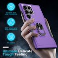 thumbnail image 6 of for Samsung Galaxy S24 Ultra Case with Screen Protector[2 Pack],Heavy Duty Shockproof Full Body Protective Cover Built in Rotatable Metal Ring Holder Kickstand,2024 Lavender, 6 of 15