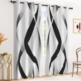 thumbnail image 3 of Tchckioa Blackout Curtains for Living Room,42x84 Inch Geometry Lines Grommet Drapes,2 Panels, 3 of 6