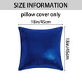 thumbnail image 5 of Unique Bargains Sequin Throw Pillow Covers 2 Glitter Decorative Pillow Cases Cushion Cover Dark Blue 18" x 18", 5 of 6