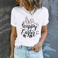 thumbnail image 2 of Patlollav Women Tees Under $10, Women's Round Neck Tops Printed T-Shirt Comfortable Short Sleeve Blouses for Easter, 2 of 6