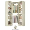 thumbnail image 7 of iSunirm Corner Closet System with Drawers, 99.2'' L Shaped Heavy Duty Walk in Closet Organizer System with 3 Hanging Rods & 15 Shelves for Closet, Bedroom, White Oak, 7 of 7