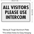 thumbnail image 2 of All Visitors Please Use Intercom Sign 8"x12" - Aluminum Tin Warning for Home Outdoor Garden, High-Visibility Instruction Decor for Property, 2 of 8