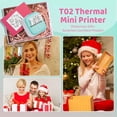 thumbnail image 2 of Mini impresora de pegatinas de bolsillo Ponek T02, impresora de recibos portátil, impresora térmica fotográfica para teléfono, compatible con iOS y Android, con cápsulas de impresión para estudio, dia, 2 of 5