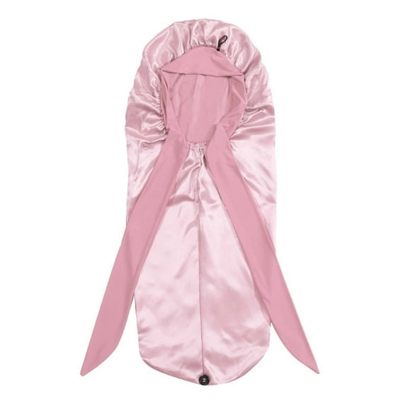 Long Shower Cap, Satin Milk Silk Hair Bonnet, Large Size Sleep Care Hair Protection Cap for Women Men Teens, Soft Comfortable Reusable Hair Cover for Bath Kitchen Beach Use