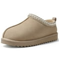 thumbnail image 3 of Comwarm Genuine Suede House Fuzzy Slippers for Women Men, Warm Memory Foam Shoes Indoor Outdoor, Sand, 3 of 7