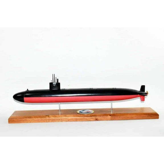 USS Los Angeles (SSN-688) Submarine Model,Navy,Scale Model,Mahogany,20 inch,LA Class