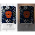thumbnail image 2 of Caroline's Treasures BB5065CNL Blue Flowers Longhair Red Dachshund Ceramic Night Light, 6x4x3", multicolor, 2 of 2